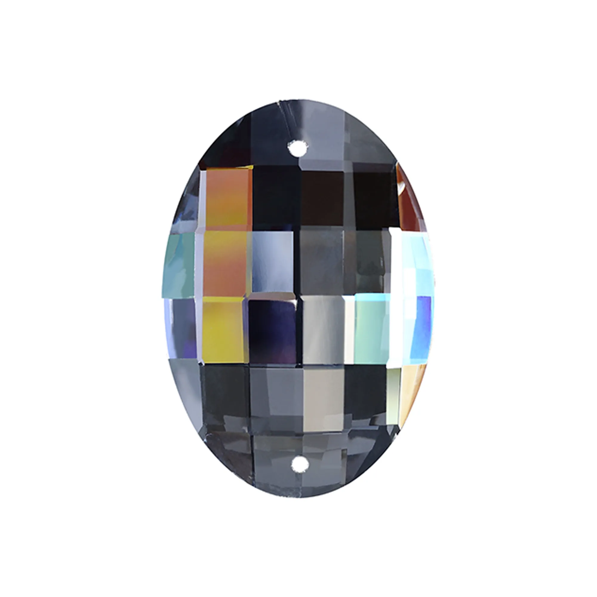 Crystal Oval Multi Faceted Clear 50mm, No Ring Or Pin Included C20281  Diyas Crystal Pendalogue